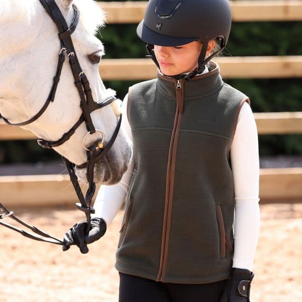Aubrion Core Half Zip Fleece Gilet - YR Green