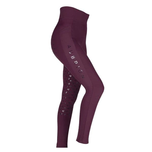 Aubrion Eltar Riding Tights - Black Cherry