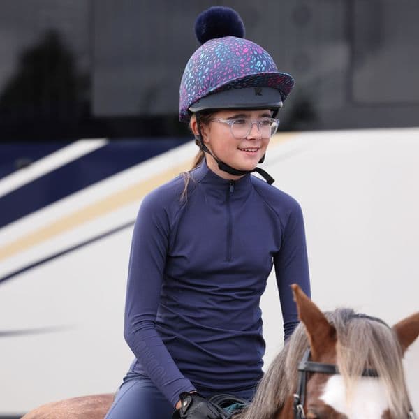 Aubrion Equestrian Long Sleeve Base Layer - Young Rider, Midnight
