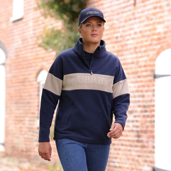 Aubrion Equestrian Quarter Zip Fleece  - Midnight