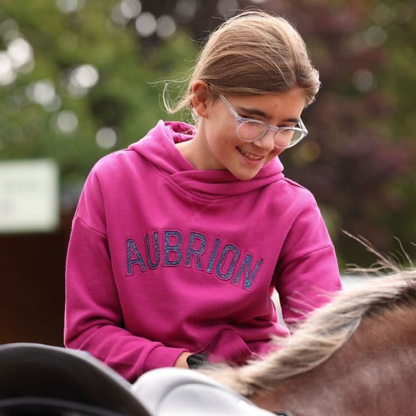 Aubrion React Hoodie  - Young Rider, Fuchsia