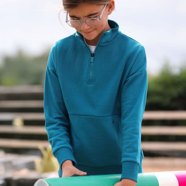 Aubrion React Quarter Zip Sweater  - Young Rider, Kingfisher