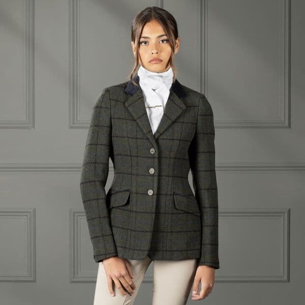 Aubrion Saratoga Jacket - Ladies Dark Green Check