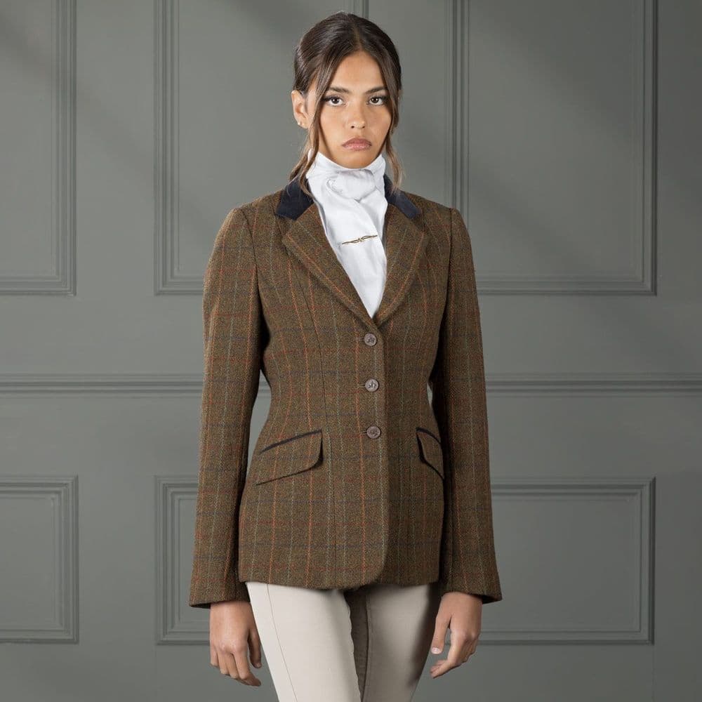 Shires Aubrion Saratoga Competition Tweed Jacket 34 inch Red Yellow/Blue Check Shires Aubrion Saratoga Competition Tweed Jacket 34 inch Red Yellow/Blue Check