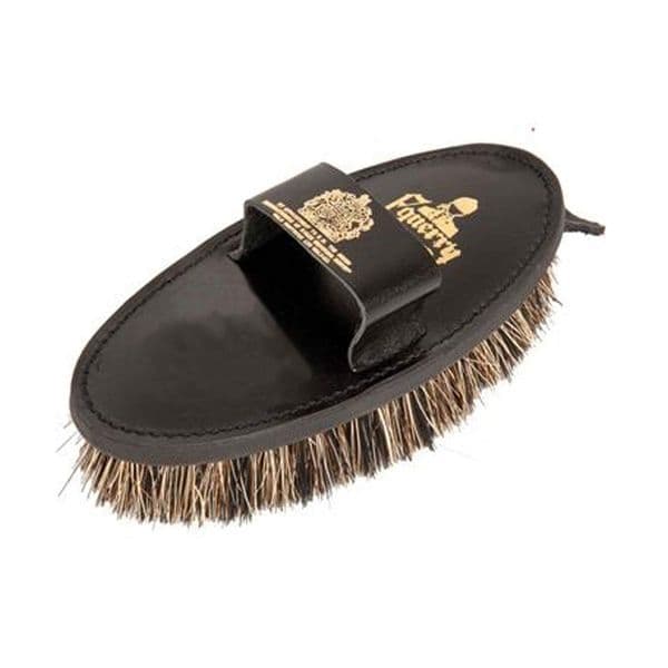 Equerry Leather Backed Body Brush Mexican Fibre