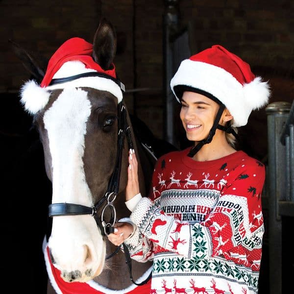Equetech Santa Hat Horse Bonnet