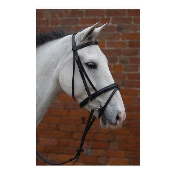 Hy Padded Flash Bridle with Rubber Grip Reins