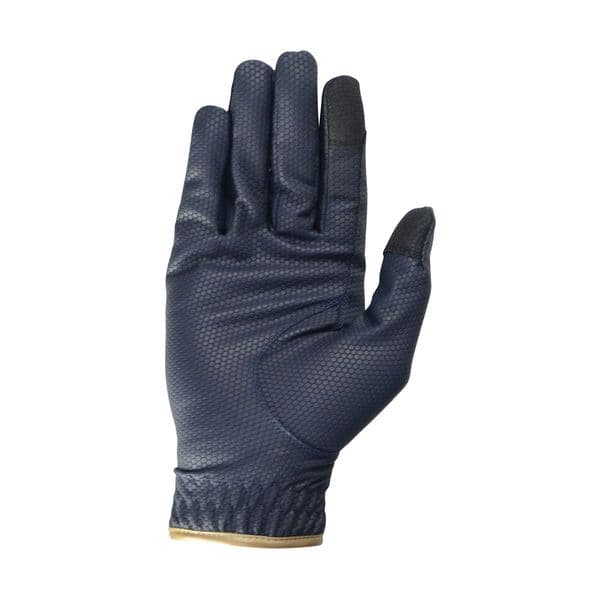 Hy5 Cottenham Elite Riding Gloves - Navy/Gold