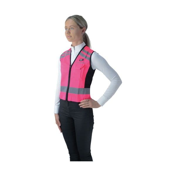 HyVIZ Waistcoat - Please Pass Wide & Slow - Pink