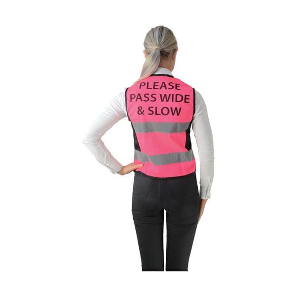 HyVIZ Waistcoat - Please Pass Wide & Slow - Pink