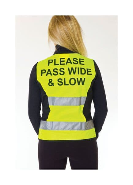HyVIZ Waistcoat - Please Pass Wide & Slow - Yellow