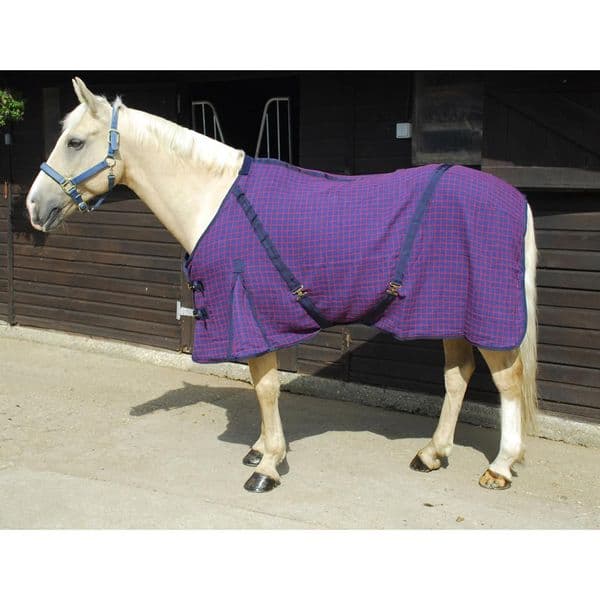 Hy Signature Fleece Rug - Navy