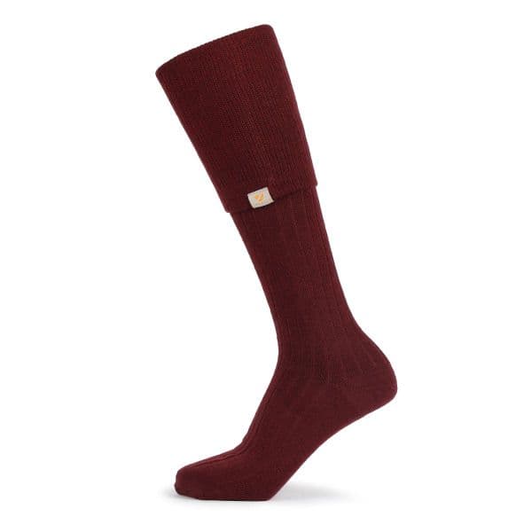 Shires Aubrion Cottonwood Boot Socks - Burgundy