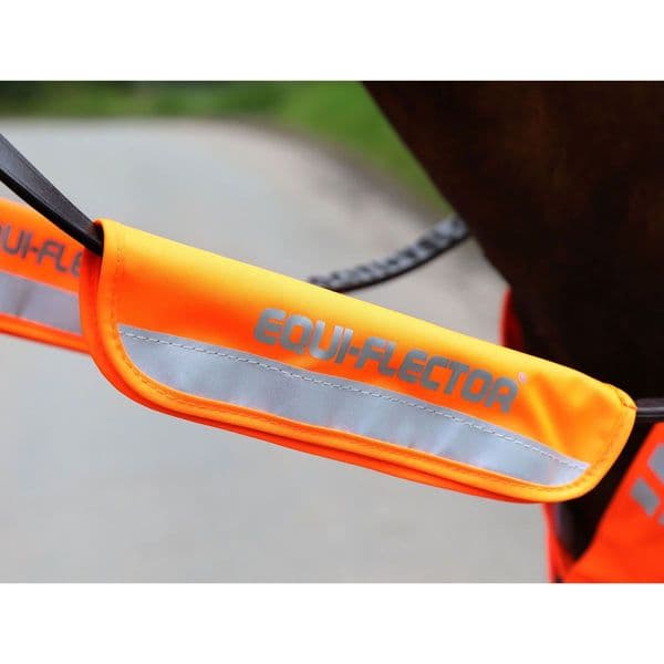 Shires Equi-Flector Bridle Bands - Orange