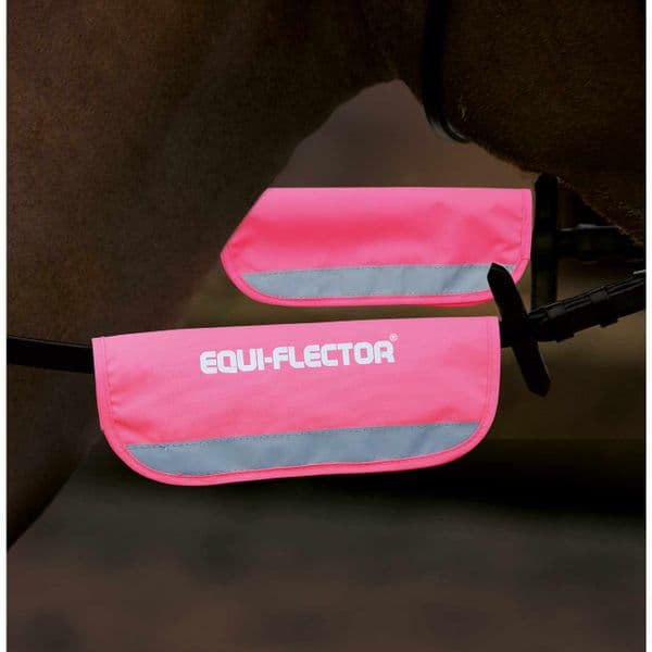 Shires Equi-Flector Bridle Bands - Pink