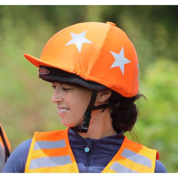 Shires Equi Flector Hat Cover - Orange