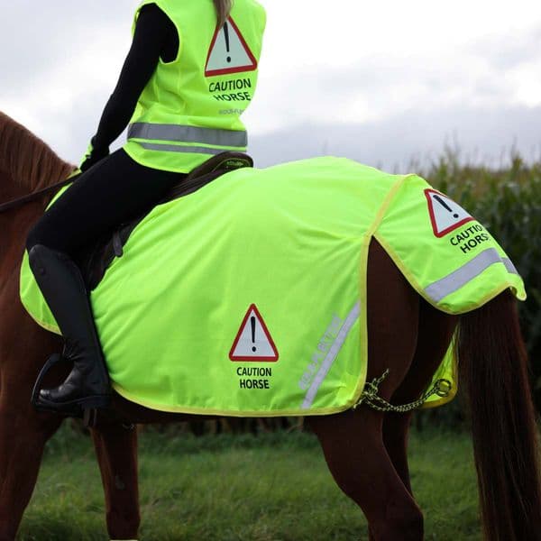 Shires Equi-Flector Mesh Exercise Sheet - Yellow