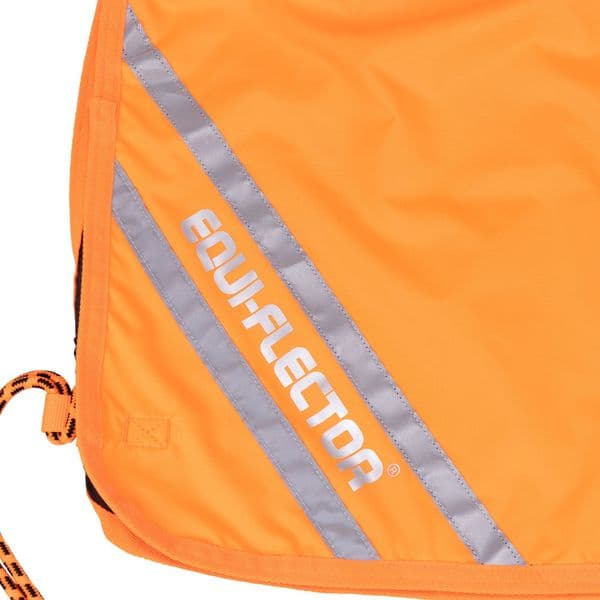 Shires EQUI-FLECTOR Waterproof Quarter Sheet - Orange