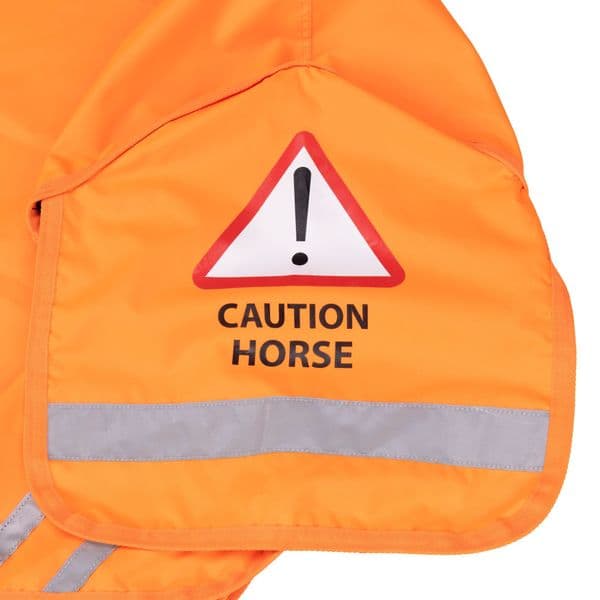 Shires EQUI-FLECTOR Waterproof Quarter Sheet - Orange