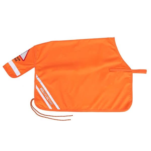 Shires EQUI-FLECTOR Waterproof Quarter Sheet - Orange