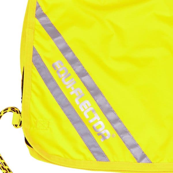 Shires EQUI-FLECTOR Waterproof Quarter Sheet - Yellow
