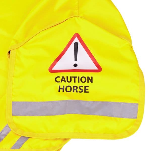 Shires EQUI-FLECTOR Waterproof Quarter Sheet - Yellow