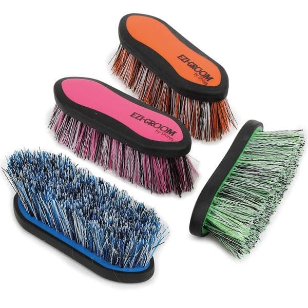 Shires Ezi-Groom Grip Long Bristle Dandy Brush