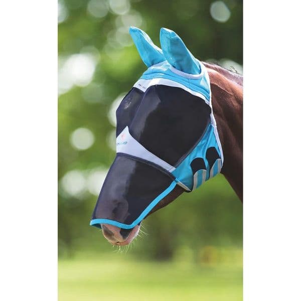 Shires FlyGuard Pro Fine Mesh Fly Mask with Ears & Nose