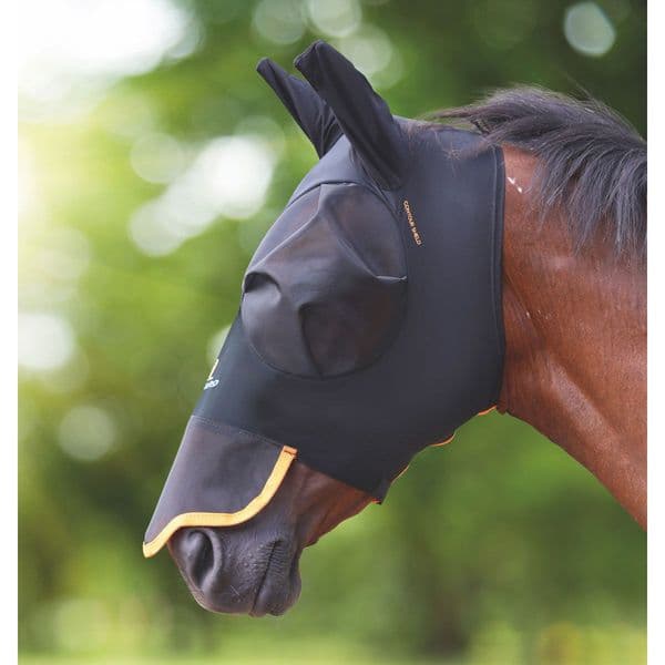 Shires FlyGuard Pro Stretch Fly Mask with Nose