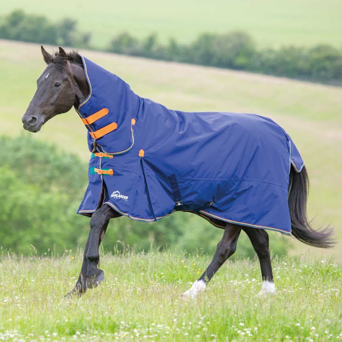 Shires Highlander Original 100 Combo Turnout Rug Navy