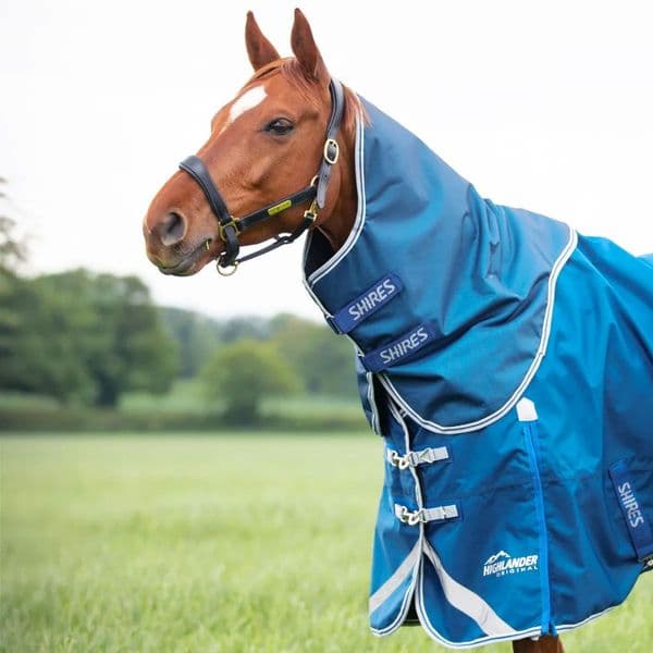 Shires Highlander Original 200 Turnout Rug & Neck Set - Blue