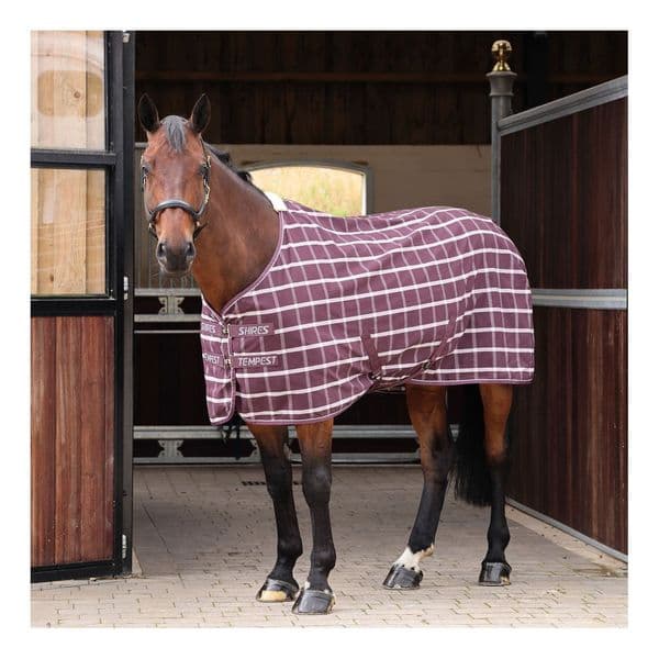 Shires Tempest Original Stable Sheet - Maroon Check
