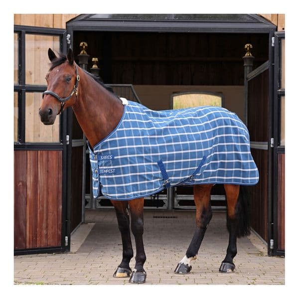 Shires Tempest Original Stable Sheet - Teal Check