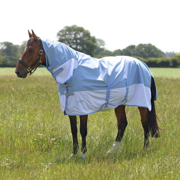 Shires Tempest Original Waterproof Fly Rug  - Pale Blue