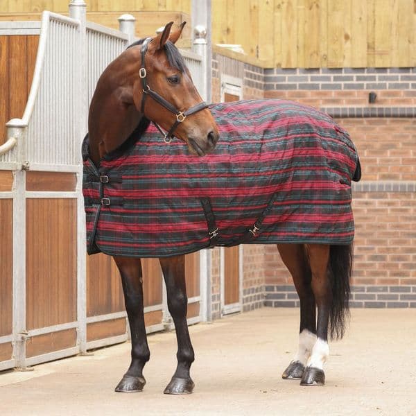 Shires Tempest Plus 200 Stable Rug - Red Tartan
