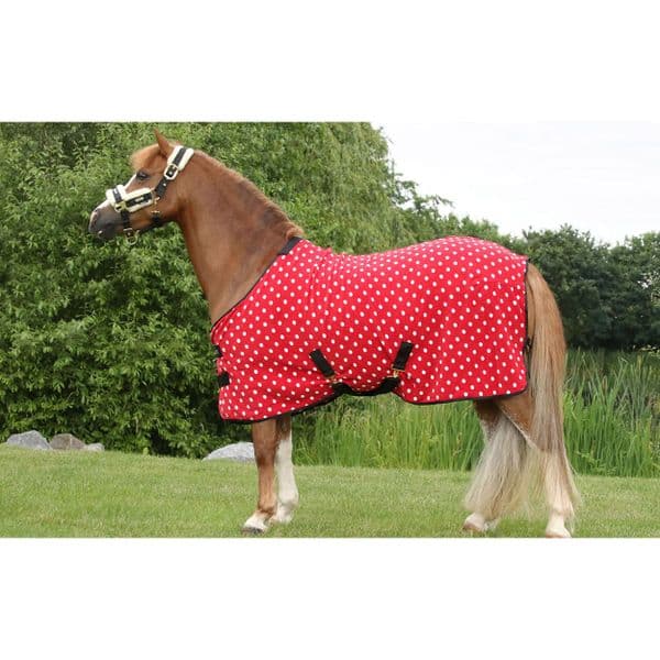 Supreme Products Dotty Fleece Rug - Rosette Red
