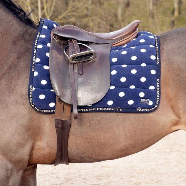Supreme Products Dotty Fleece Saddle Pad - Navy
