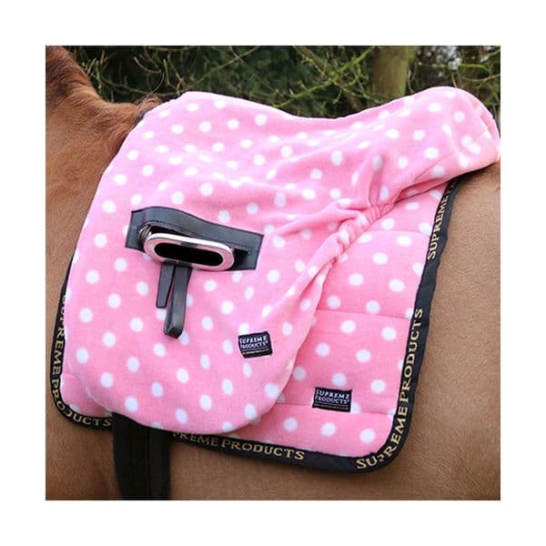 Supreme Products Ride on Dotty Fleece Saddle Cover