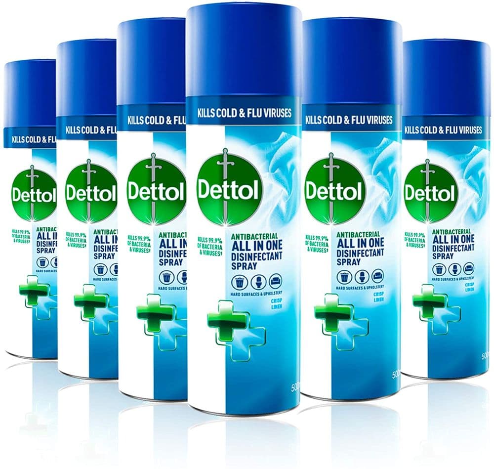 Dettol AllinOne Disinfectant Spray Crisp Linen 400 ml Pack of 6