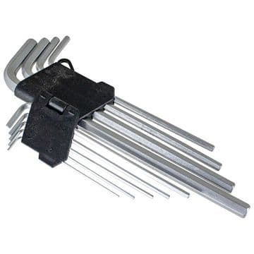 9pc Extra Long Metric Hex Key Set