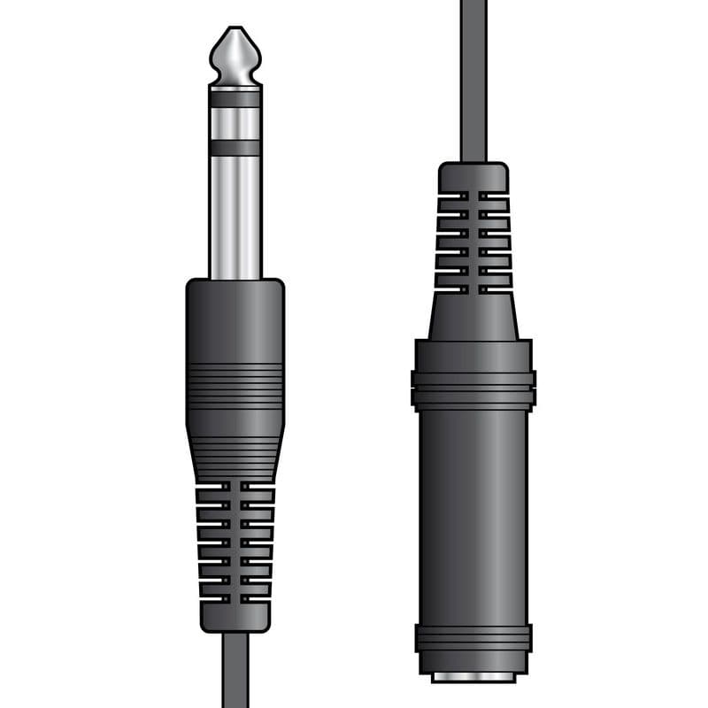 AV:Link 6.3mm Stereo Plug to 6.3mm Stereo Socket Lead 6M