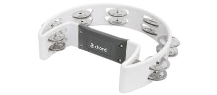 Chord Single D Tambourine - White