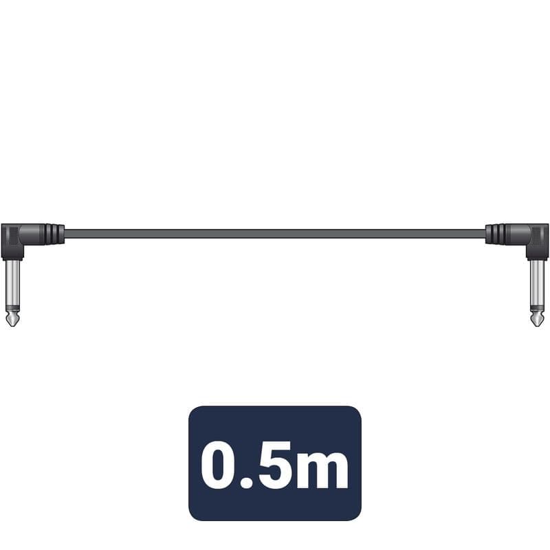 Citronic Classic Audio 0.5M Patch Lead Sets 6.3mm Mono Jack Plug - 6.3mm Mono Jack Plug 6pcs