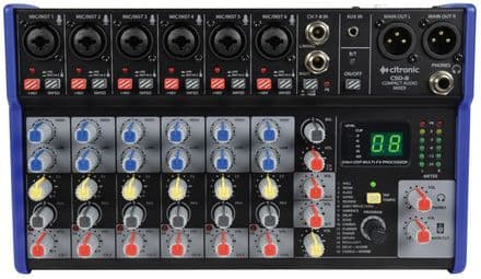 Citronic CSD-8 Compact Mixer with Bluetooth & DSP Effects