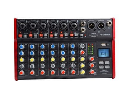 Citronic CSM-8 Compact Mixer With USB / Bluetooth