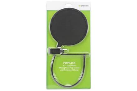 Citronic Extended Clamp 6.5" Microphone Pop Screen