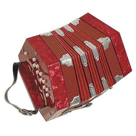 Concertina 40 reeds, red pearl finish