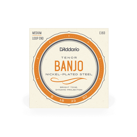 D'addario EJ63 Medium 9-30 Nickel-Plated Tenor Banjo Strings