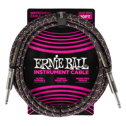 EB 10' BRAIDED STRT/STRT CABLE - PURPLE PYTHON