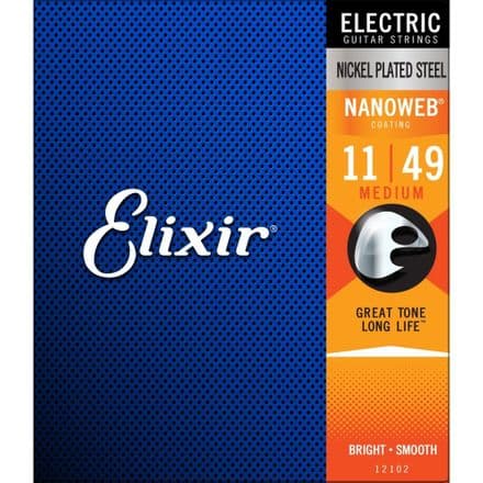 Elixir Nanoweb 11-49 Nickel Electric Guitar Strings